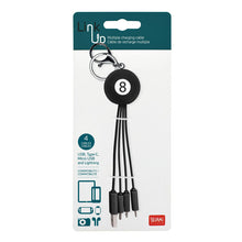 Load image into Gallery viewer, Link Up – Multiple Charging Cable No. 8 Ball Packaging
