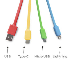 Load image into Gallery viewer, Link Up – Multiple Charging Cable Rainbow USB
