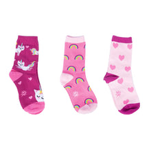 Load image into Gallery viewer, Look At Me Meow Kids Crew Socks Pack of 3
