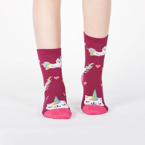 Look At Me Meow Kids Crew Socks Pack of 3