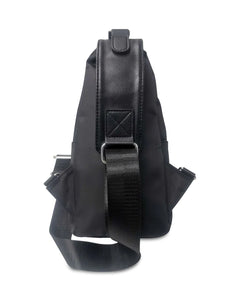 Men's Republic Nylon Black Backpack - Single Strap Sling