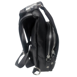 Men's Republic Nylon Black Backpack - Single Strap Sling