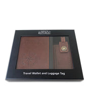Load image into Gallery viewer, Men&#39;s Republic Travel Wallet &amp; Luggage Tag Set
