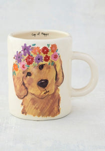 Mug happy prairie retriever painted ceramic 