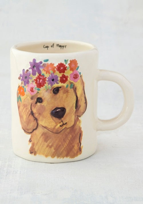 Mug happy prairie retriever painted ceramic 