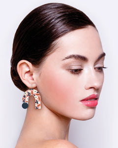 Myriam Van Neste – Peach Blossom Big Rainbow Arch Drop Earrings