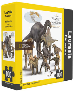 New York Puzzle Company – Laurasia Dinosaurs – 100 Piece Puzzle