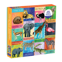 Load image into Gallery viewer, Painted Safari 500 Piece Family Puzzle
