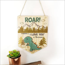 Load image into Gallery viewer, Printed Pine Flag - Roar
