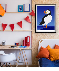 Hansby Design Puffin art print on wall
