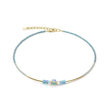 Load image into Gallery viewer, Shimmering Turquoise &amp; Gold Necklace

