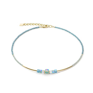Shimmering Turquoise & Gold Necklace