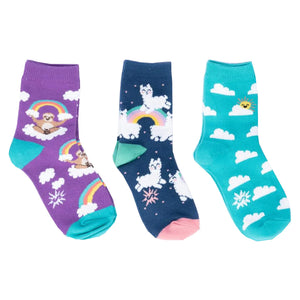 Sloth Dreams Kids Crew Socks Pack of 3