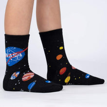 Load image into Gallery viewer, Solar System Kids Glow In The Dark Crew Socks Pack of 3
