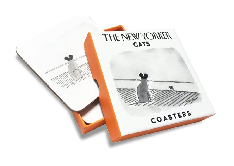 The New Yorker set of 4 cats coasters