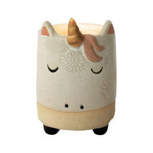 Load image into Gallery viewer, Vanilla scented unicorn soy candle 9 cm
