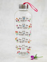 Load image into Gallery viewer, Water Bottle Glass Floral Large
