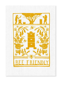Wolfkamp and Stone bee friendly tea towel