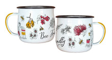 Load image into Gallery viewer, Wolfkamp &amp; Stone – Bee Friendly Flowers Enamel Mug
