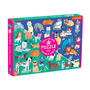 Dogs and cats double sided 100pc puzzle